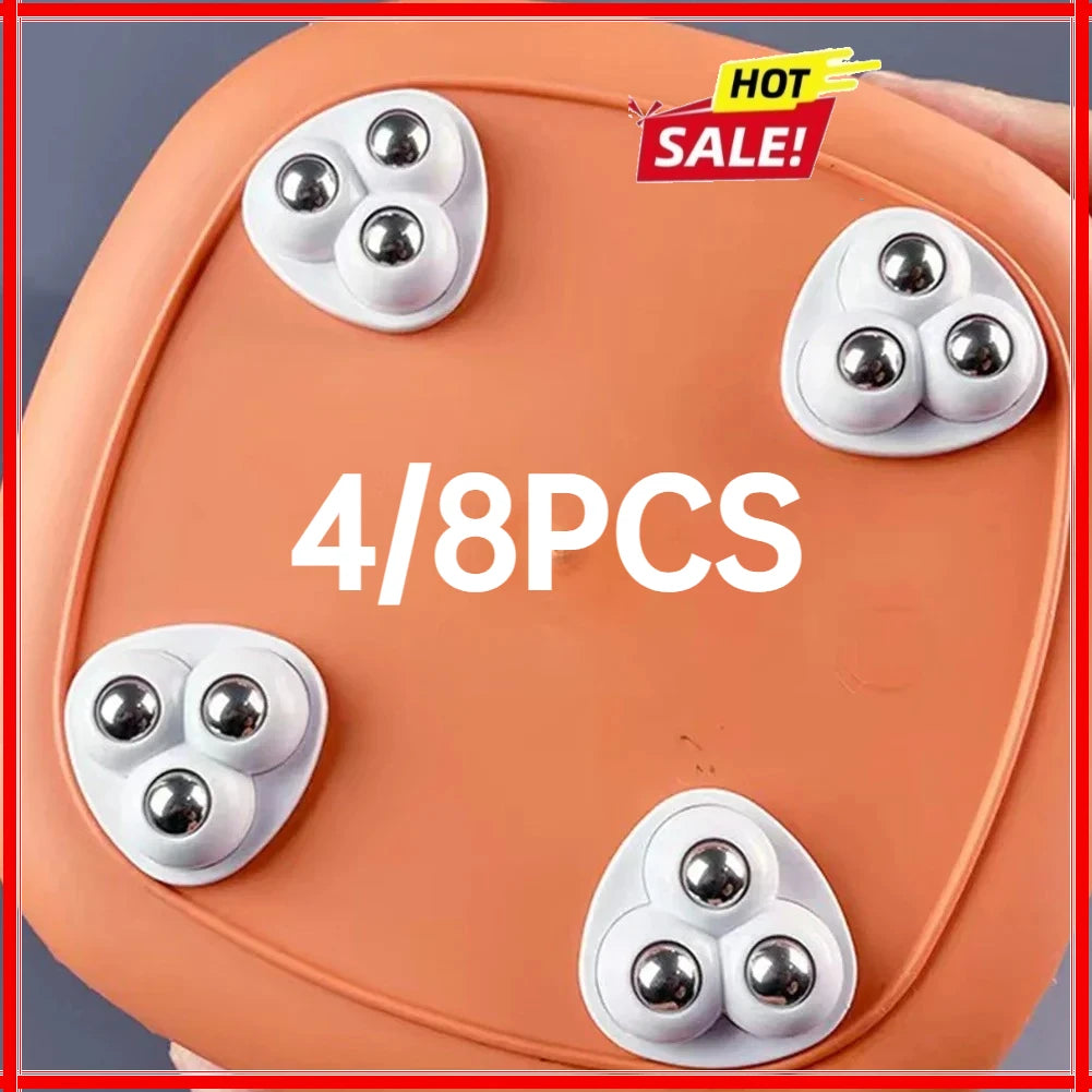 Self Adhesive Paste Universal Wheel 360 Degree Free Rotation Small Wheels No Noise for Trash Can Bottom Kitchen Small Appliances Zpaxo