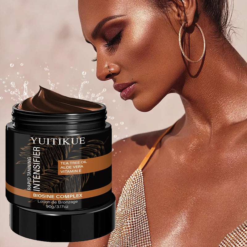 YUITIKUE Self-Tanning Intensifier Cream – No Sun Bronze Glow Self Tanning Cream Zpaxo