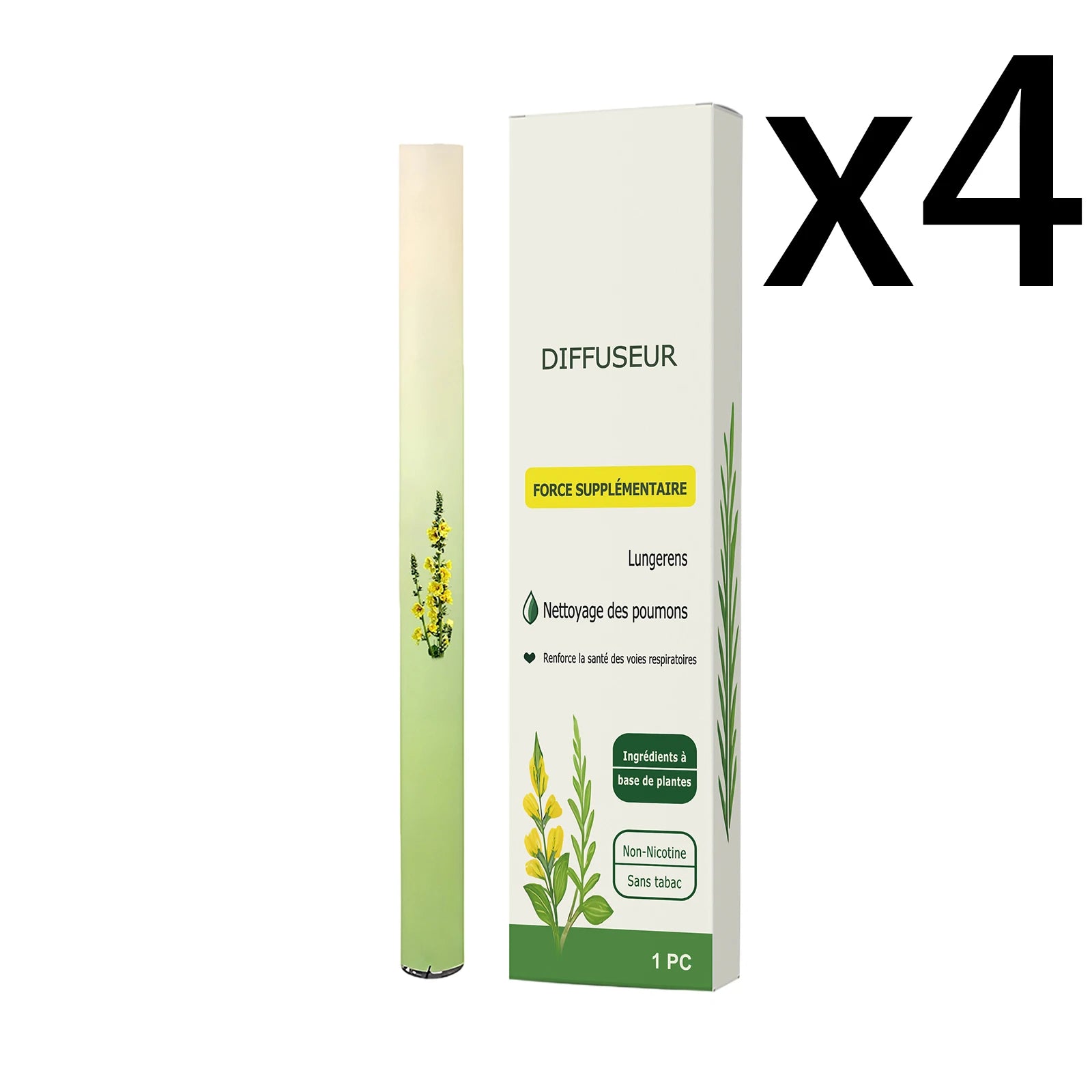 Herbal Fresh Breathing Stick – Nasal & Respiratory Relief Pen Herbal Inhalation Pen Zpaxo 4x1PC