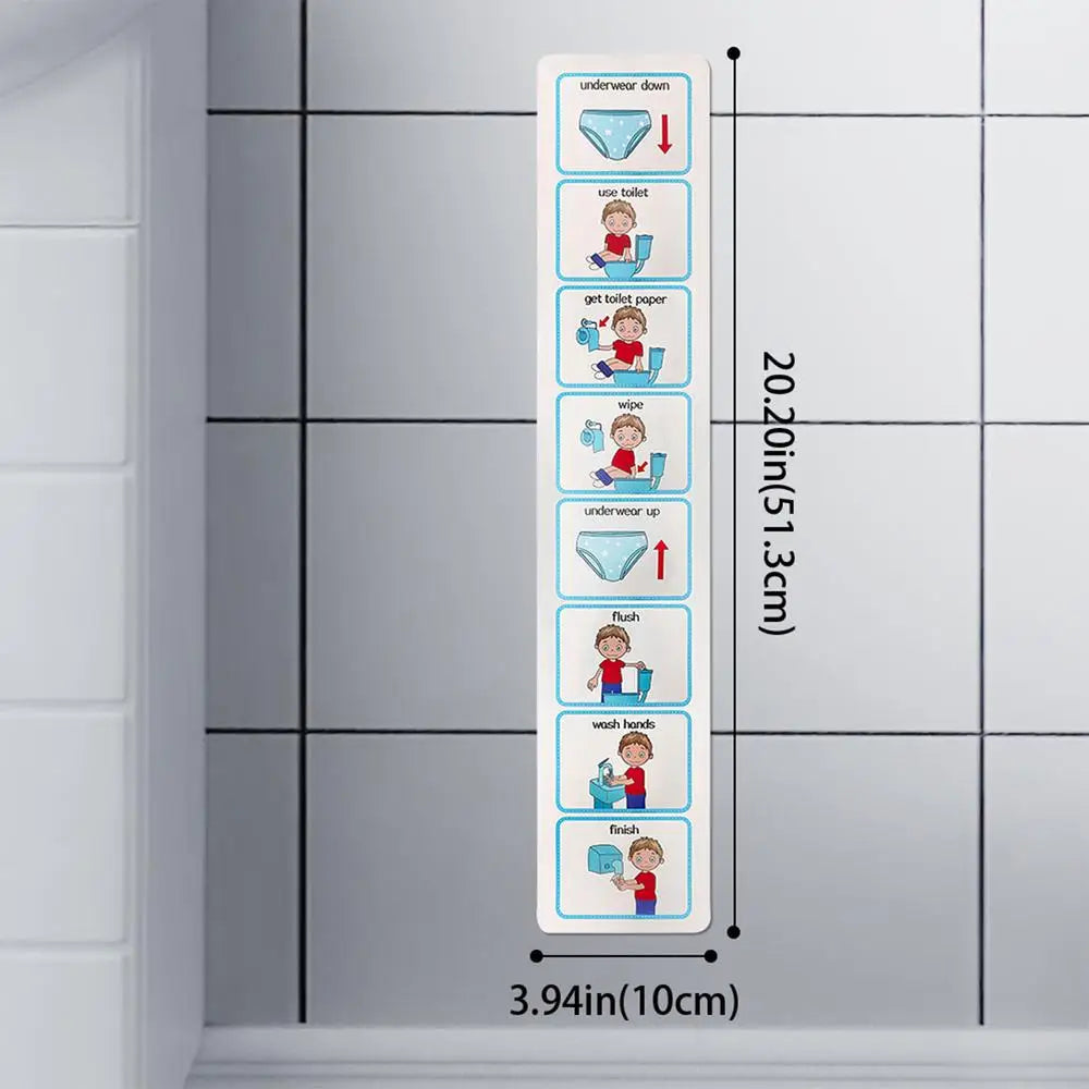 Toilet Training Chart Life Skills Visual Planner Teach Child Use Kids