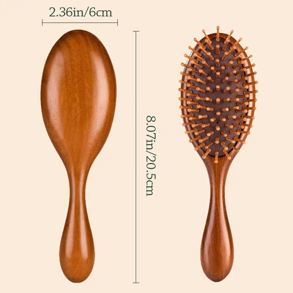 Portable Golden Silk Sandalwood Air Bag Comb Cushion Wood Care Scalp Zpaxo