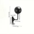 Wall Mount Motorcycle Helmet Holder 180°Rotation Football Bicycle Helmet Rack Helmet Display Hanger Stand for Caps With 2 Hooks Zpaxo black