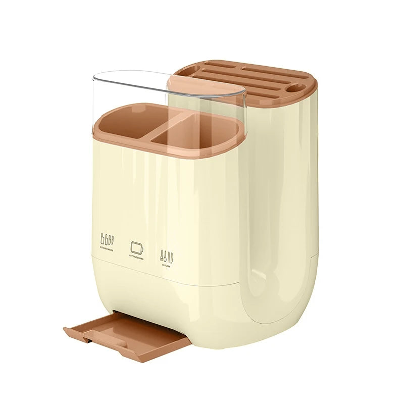 Kitchen Knife Rack Anti Slip Counter Stable Easy Cleaning Space Saving Draining Cutlery Holder Organizer Cutting Board Holder Zpaxo B