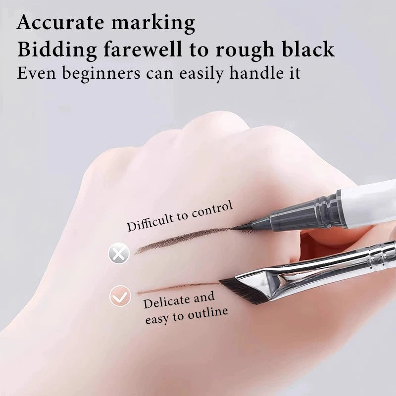 1 2 Professional Ultra Thin Angled Eye Liner Brush Fine Angle Flat