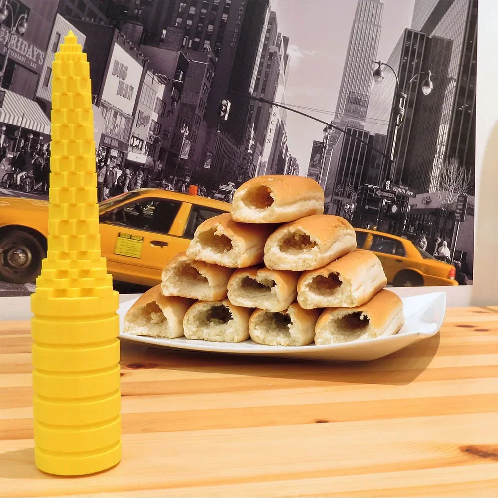 New Creative Bread Hot Dog Drill Hot Dog Bun Leak Proof Hot Dog Artifact Bread Drill Tool for Kitchen Camping BBQ Party Zpaxo