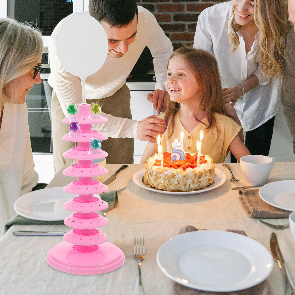 Creative Multi-tier Lollipop Display Stand Food-safe PP Material