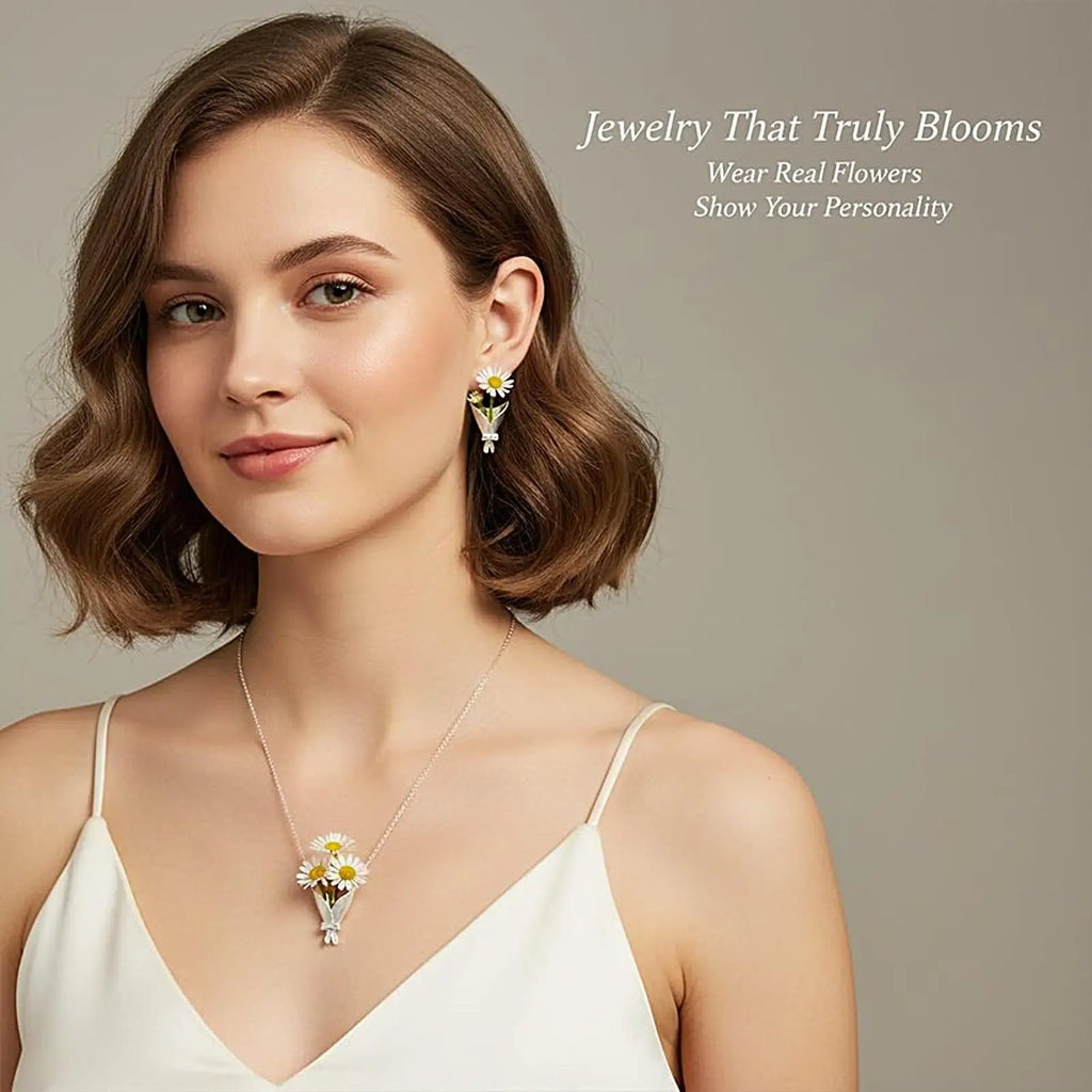 Vase Necklace Fashion DIY Flower Earrings Women Jewelry Pendant Tiny
