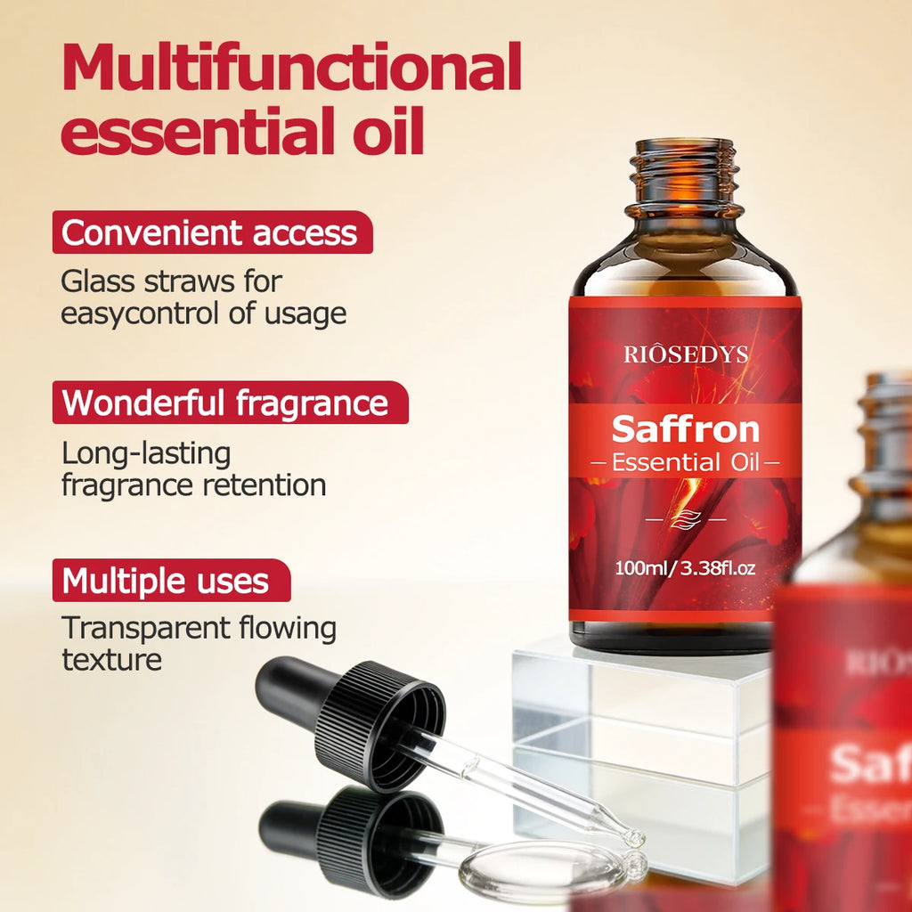 SAFFRON ESSENTIAL OIL Suitable Massage Skincare Deeply Nourishes Zpaxo