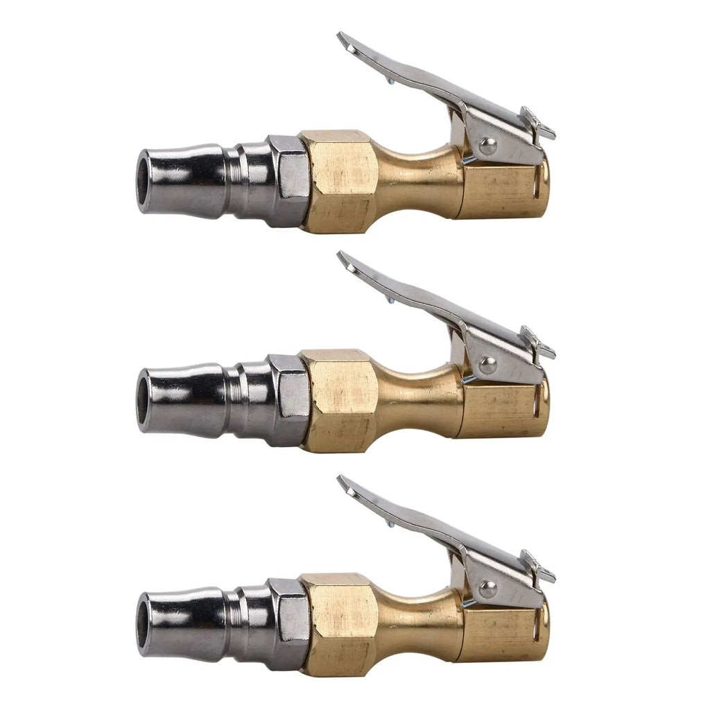 Car Tire Air Chuck Nozzle Inflator Pump Valve Connector Lock-on Clip