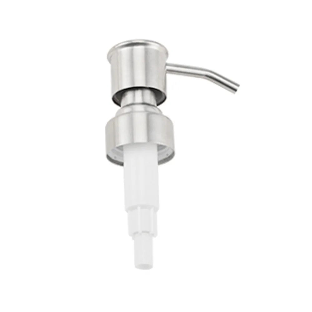 Fashion Stainless Steel Soap Pump Head Reusable Replaceable Shampoo Zpaxo A