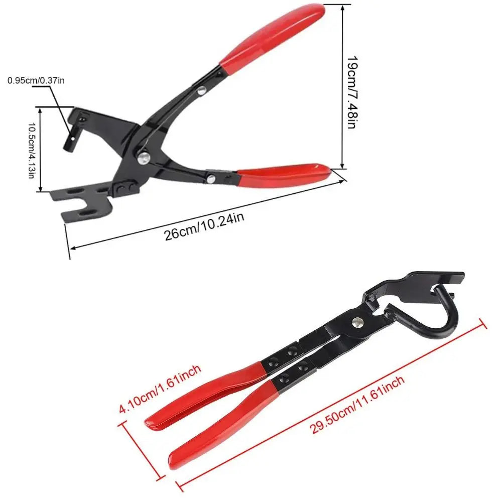 Anti-Slip Handle Exhaust Hanger Removal Puller Locking Jaw Heavy Duty Exhaust Pipe Gasket Removal Plier Rubber Gasket Removal Zpaxo