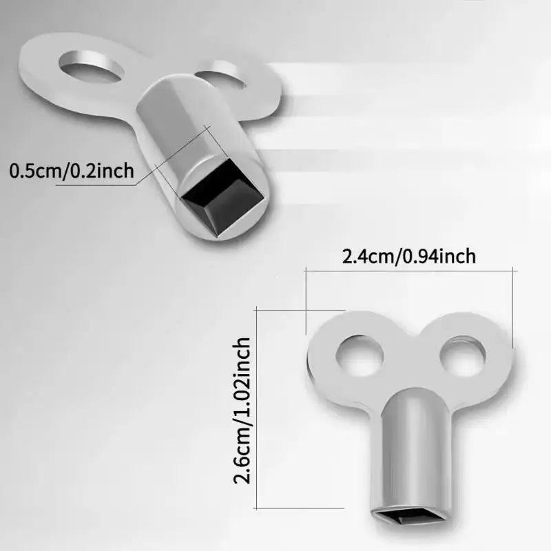 4pcs Radiator Valve Keys: Metal, Corrosion-Resistant, EU Thread, for Heating/Ventilation Zpaxo