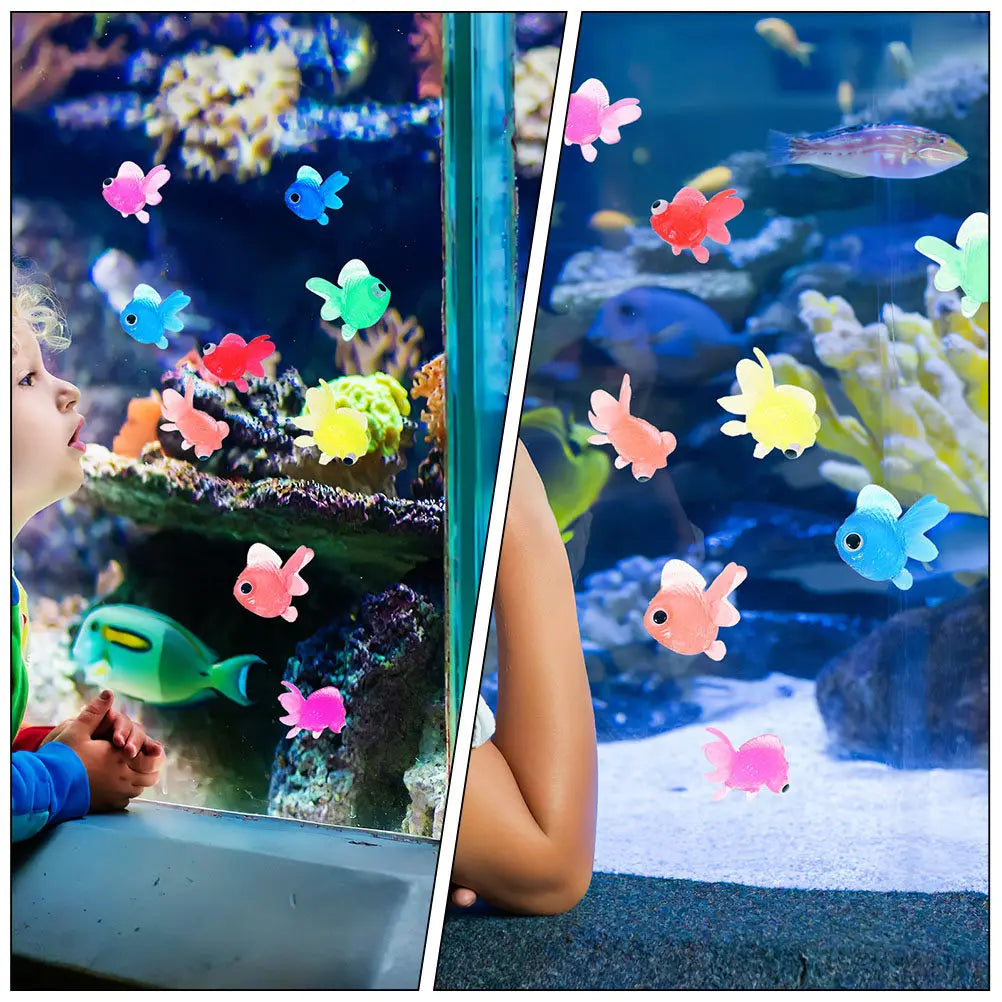 Artificial Goldfish Floating Aquarium Fish Decor Tpr Realistic Fake