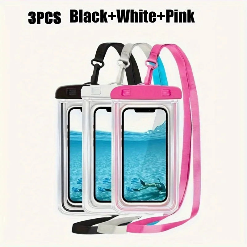 Universal Waterproof Phone Pouch Underwater Case Beach Kayaking