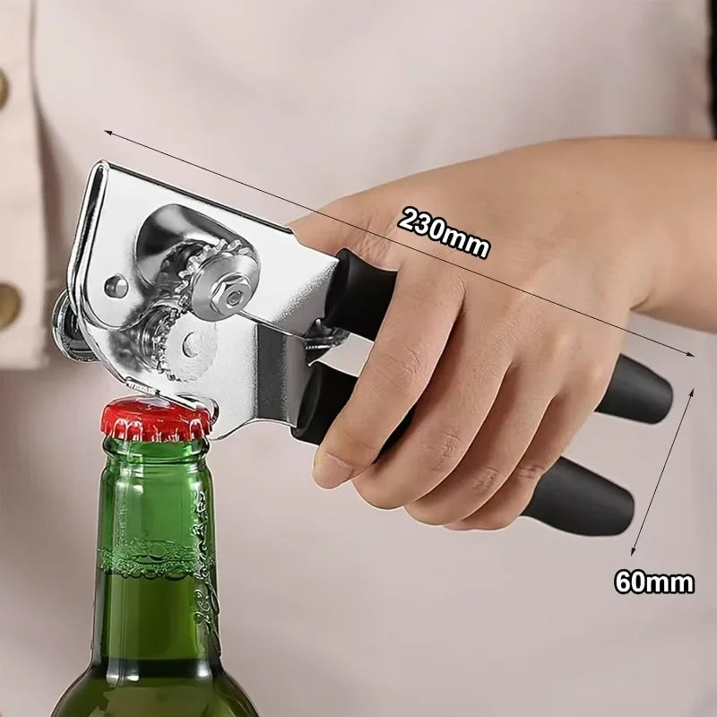 Zpaxo Heavy-Duty Stainless Steel Manual Can & Bottle Opener
