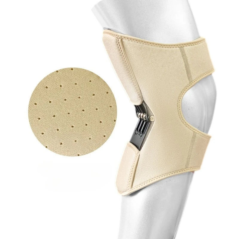 Knee booster exoskeleton walking aid elderly knee joint climbing tower mountain climbing support auxiliary knee pads Zpaxo yellow a pair