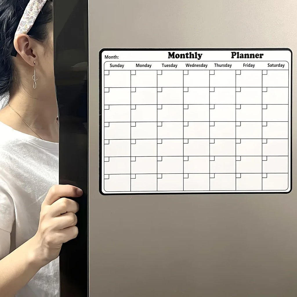 Magnetic Refrigerator Dry Erase Calendar Monthly Planner Whiteboard