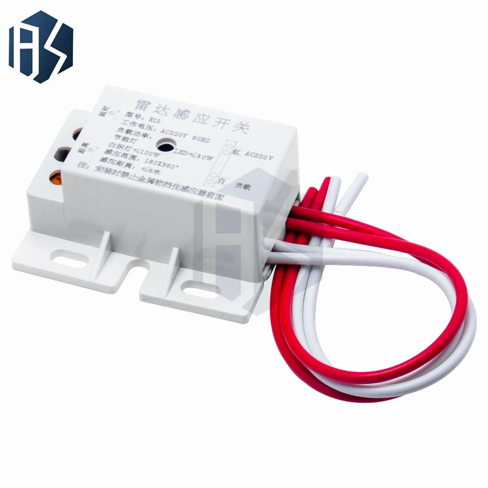 220V AC 50Hz Auto Infrared Sensor Switch PIR Microwave Radar Body Zpaxo