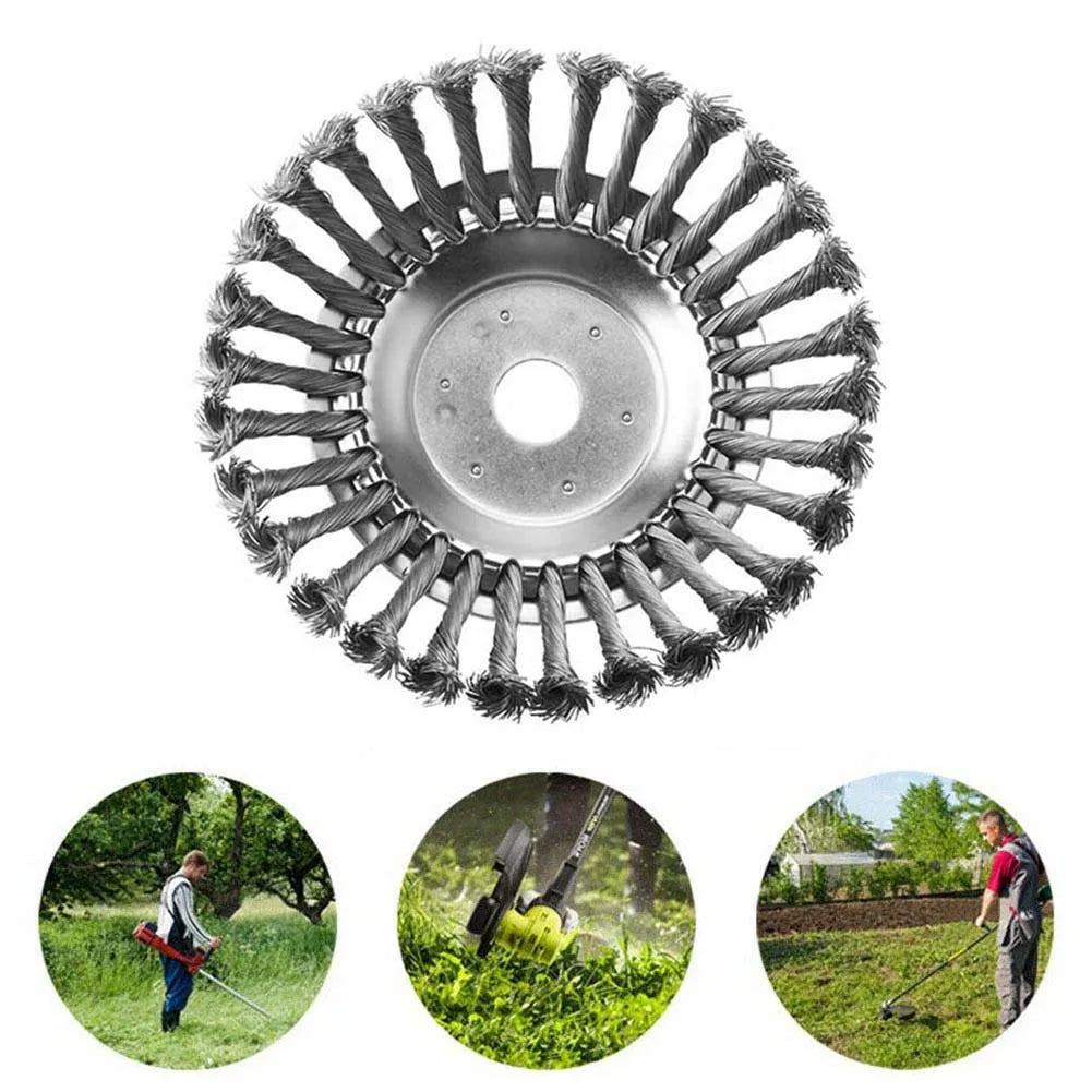 6 Inches Steel Wire Brush Cutter Trimmer Head Wired Trimmer Blade Garden Grass Trimmer Head Clear Moss Grass Rust Zpaxo