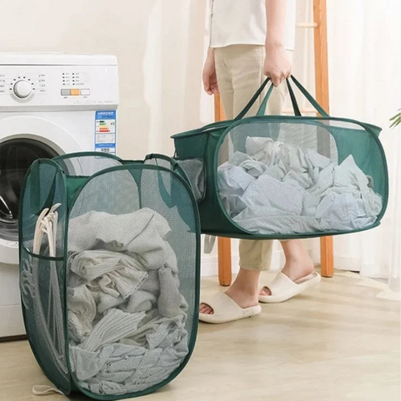 Foldable Laundry Basket – Portable Non-Woven Storage Basket Foldable Laundry Basket Zpaxo