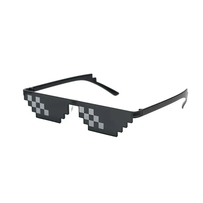 Pixel Mosaic Sunglasses – Retro Gamer Robot Cosplay Party