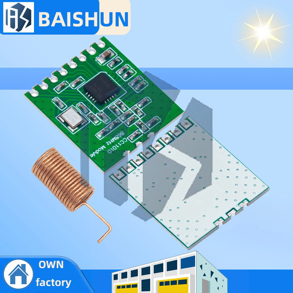 CC1101 Wireless Module Long Distance Transmission Antenna 868MHZ SPI Interface Low Power M115 For FSK GFSK ASK OOK MSK 64-byte Zpaxo
