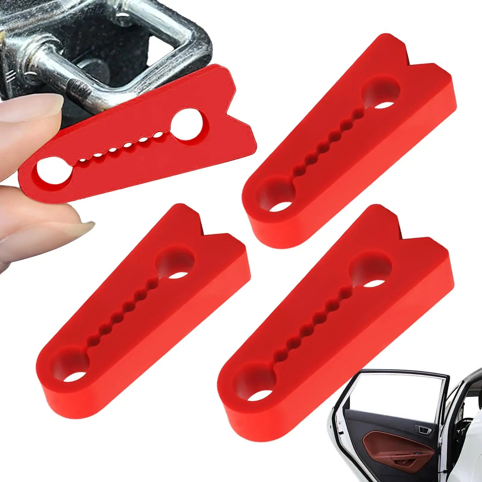 Car Door Lock Cover 4 Adhesive High-elasticity Silicone Latch