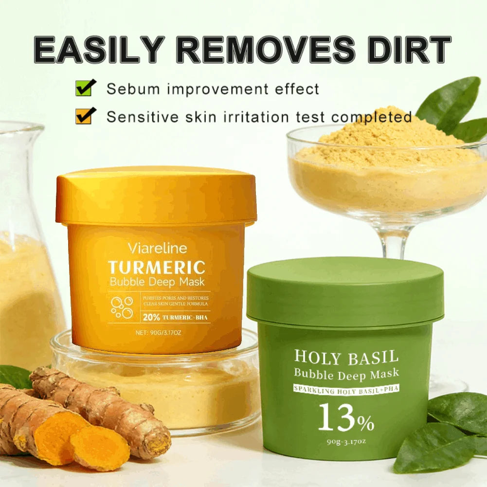 Turmeric Bubble Facial Mask – Deep Clean & Pore Minimizer Bubble Face Mask Zpaxo