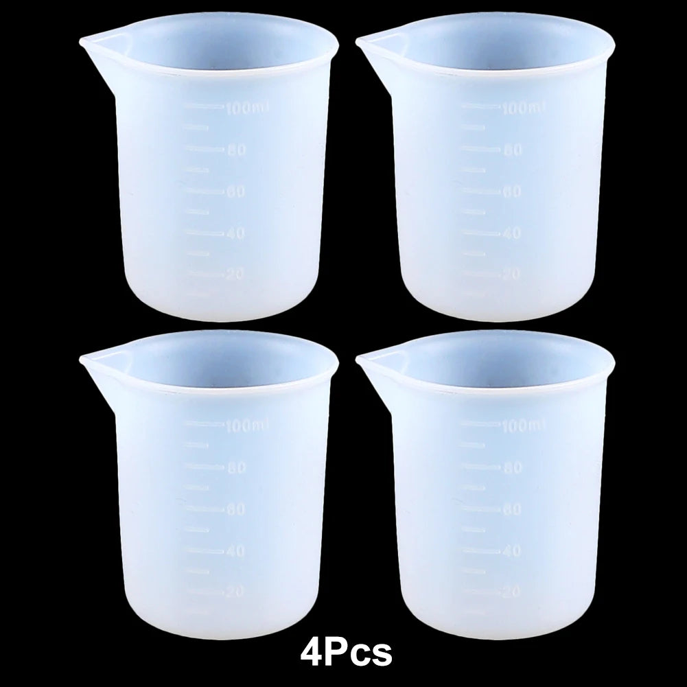 50/100Pcs 40ML Disposable Cups Dispenser Plastic Cup for DIY Epoxy Resin Jewelry Making Accessories Zpaxo 4Pcs Silicone Cup
