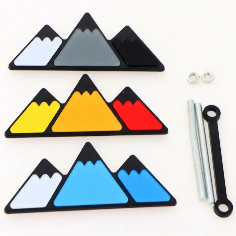 3D Three-Tone Personalized Car Badge Sticker – Side & Rear Logo