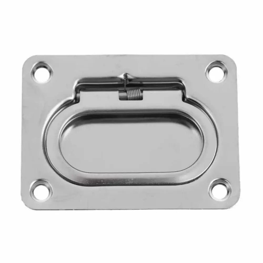 Stainless Steel Pull Flush Lift Ring Anti-Rattle Square Recessed Fasteners Marine Grade Lightweight Lockable Hold Down Clamp Zpaxo Silver