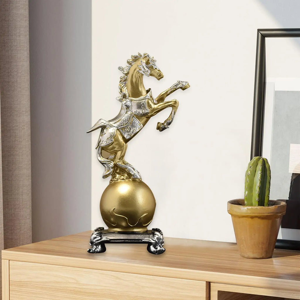 Horse Statue Resin Animal Sculpture – Modern Tabletop Home Decor Decorative Figurine Zpaxo