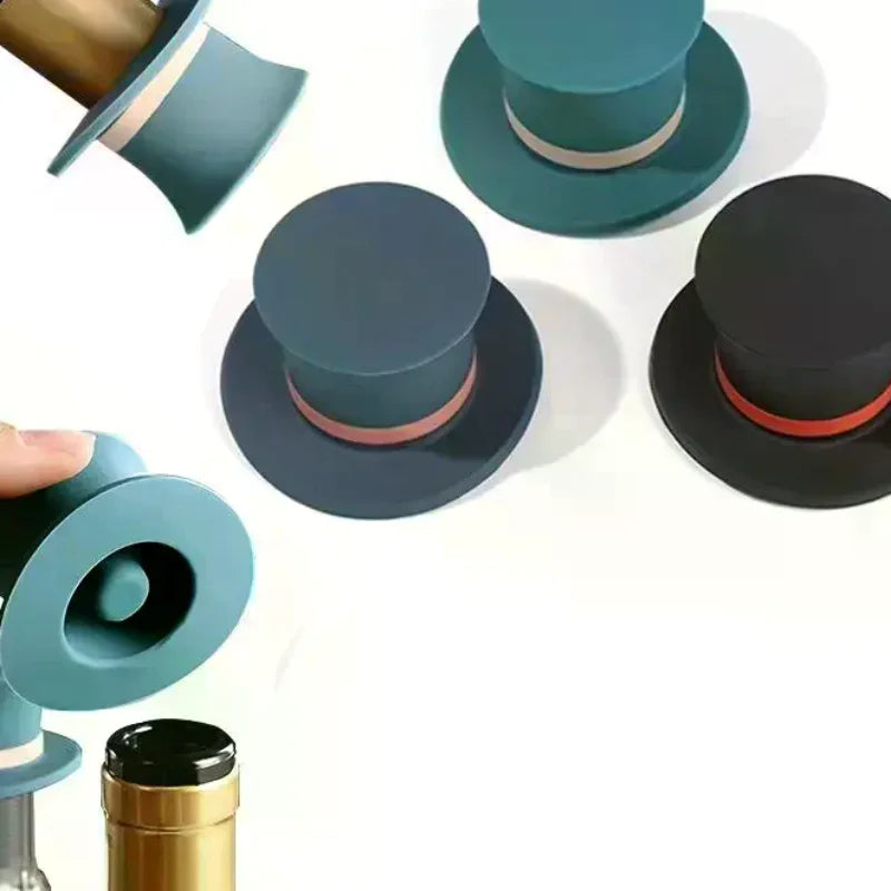 1 Magic Hat Silicone Wine Stopper Reusable Dustproof Bottle Seal Zpaxo