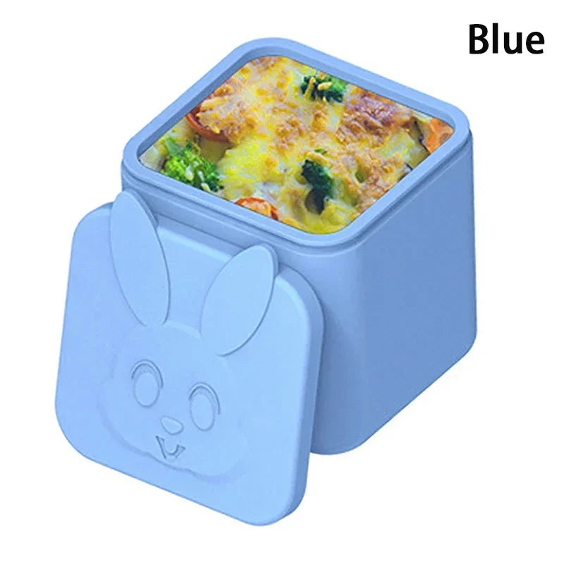 Silicone Lunch Box Sauce Divider Cup Lid Square Small Fits Most Bento Zpaxo Blue-1PC