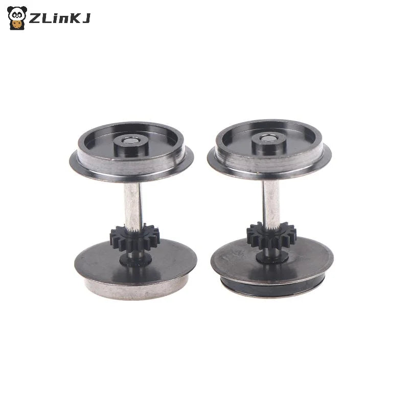 ▶2PCS HO Scale Wheels Upgrade DC Wheel Set For 1:87 Model Trains Railroad HO Gauge Wheels For Model Trains DIY Accessory Zpaxo