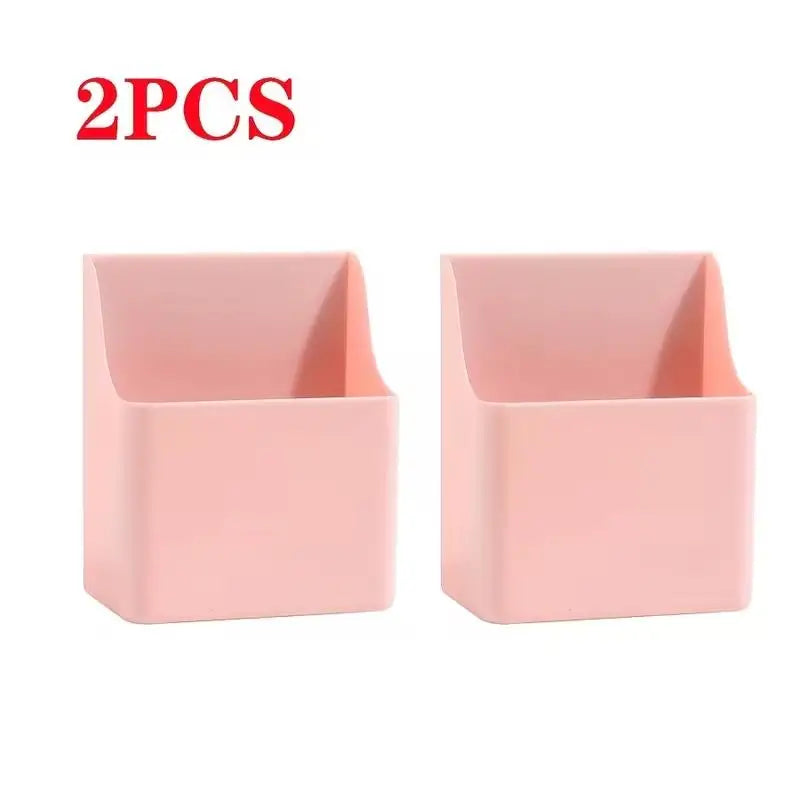 2pcs Large Magnetic Whiteboard Pen Holder – Wall Mount, Multi-Compartment for Teachers, Office & Home Zpaxo 2pcs pink
