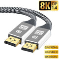 8K Displayport 1 4 Cable DP Extension Cord Two Way Hight Speed Video Zpaxo DP 1m
