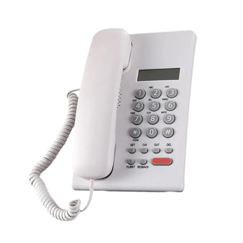 652F Corded Landline Phone Big Button Call Display Fixed Telephone Zpaxo
