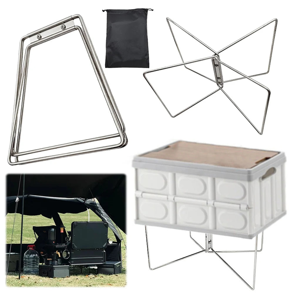 Aluminum Alloy Box Stand Portable Iron Storage Bracket Stainless