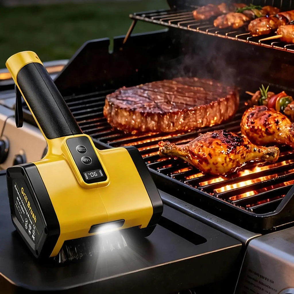 Electric Grill Brush 3000mAh 2 Powerful Speed Rechargeable Electric Grill Cleaner For Barbecue Grates Oven Kitchen Camping Zpaxo