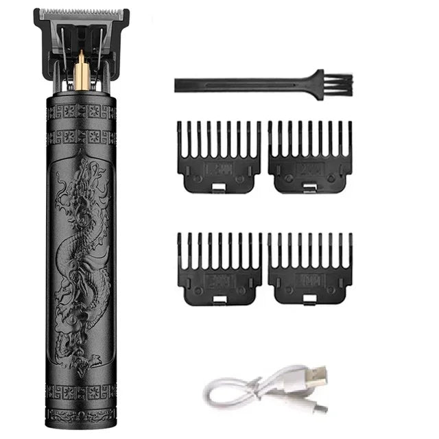 Men's Vintage Hair Clipper & Beard Trimmer | Rechargeable Hair Clipper Trimmer Zpaxo 060-BlackDragon