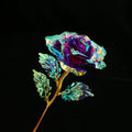 24K Gold Foil Artificial Rose – Eternal Gift & Home Decor Artificial Decorative Rose Zpaxo Purple