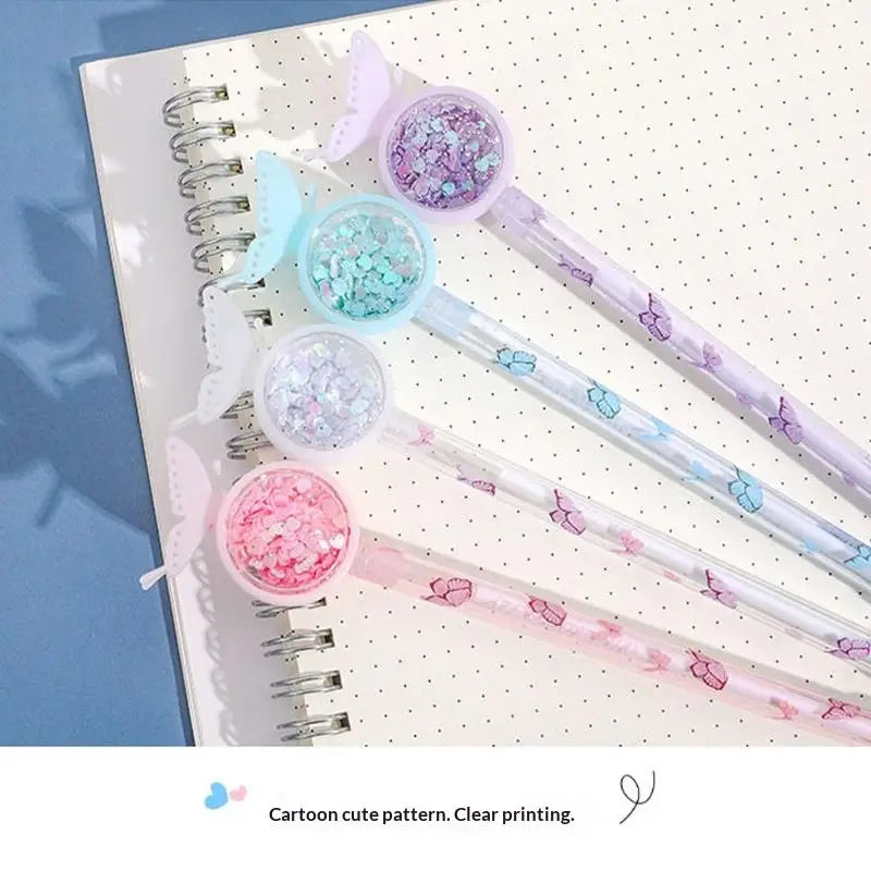 Sequin Butterfly Gel Pen – Cute Cartoon Student Writing Pen