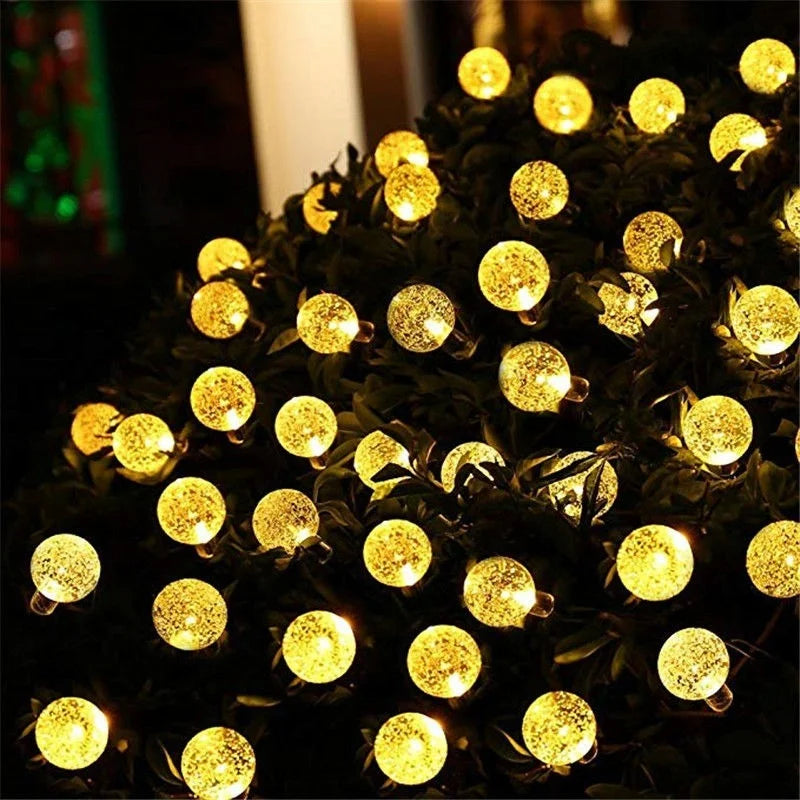 Solar String Lights Waterproof Lighting 8 Modes Crystal Led Lamp Zpaxo
