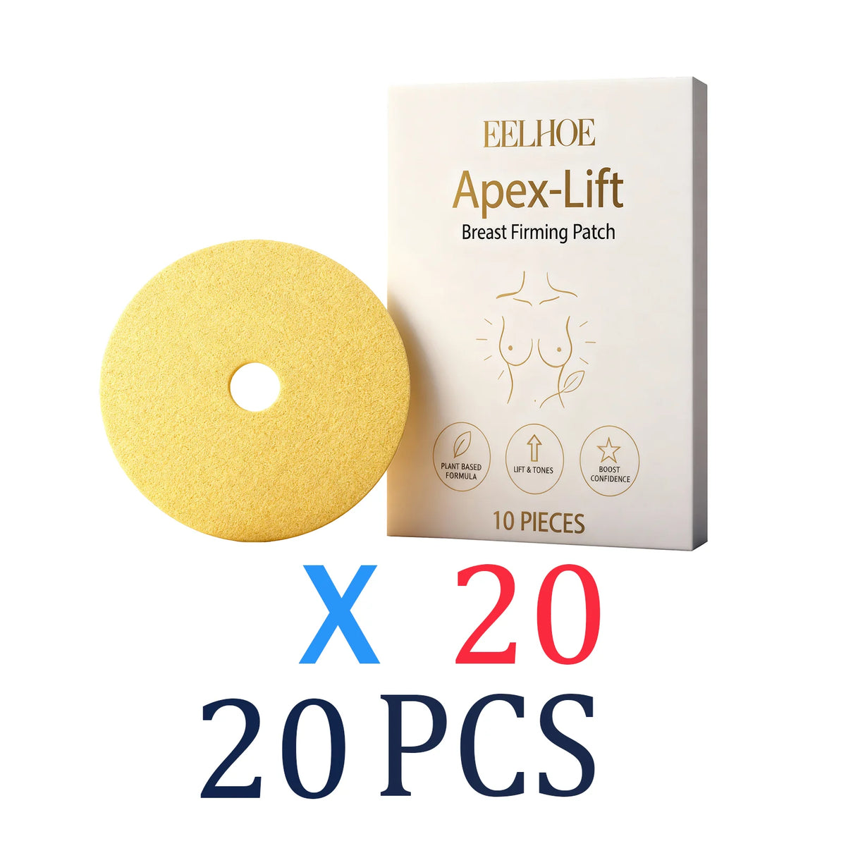 10 Pcs Breast Lifting Patch Firming & Shaping Skin Care Hydrolyzed Collagen Infused Invisible & Comfortable Wear for Women Zpaxo 20 Pcs