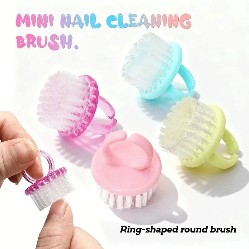 1- Plastic Nail Brushes Colorful Hand Scrubbing Cleaning Brush Dust