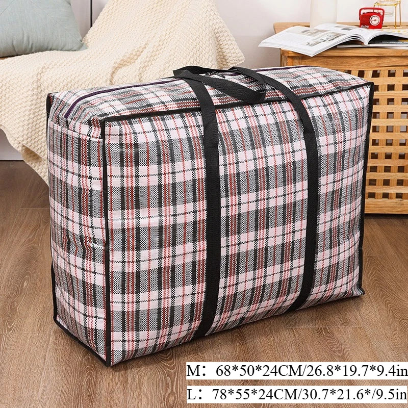 1 Heavy Duty Storage Bags Zipper Waterproof Foldable Moving Clothes