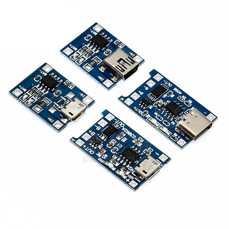 TP4056 5V 1A 18650 Lithium Battery Charger Module Charging Board with Protection Micro USB Type-C Battery Charger Board Module Zpaxo