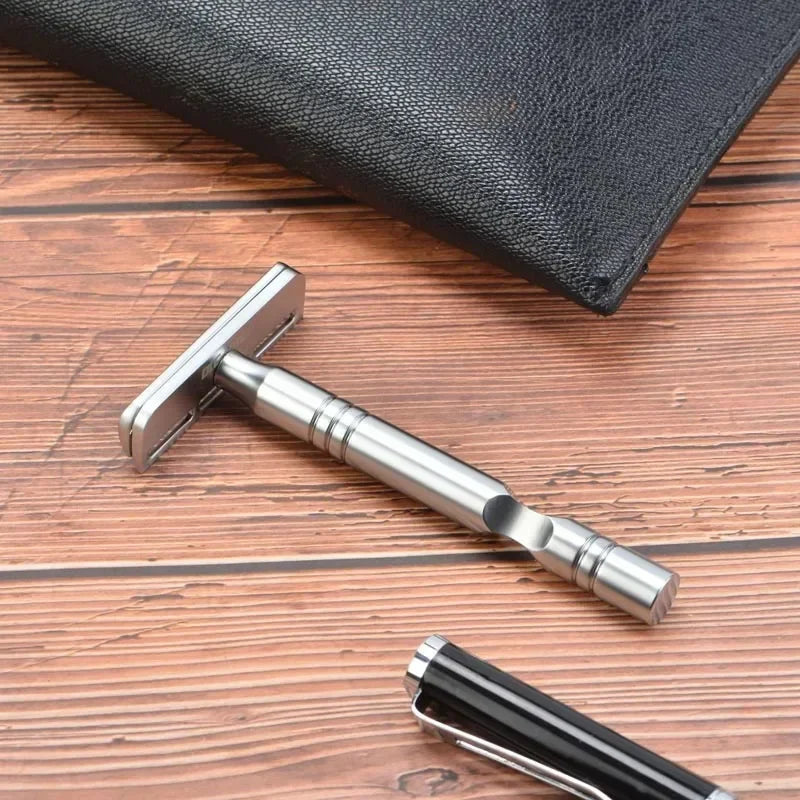 Yaqi Matte Chrome Single-Edge AC Safety Razor for Men Safety Razor Zpaxo