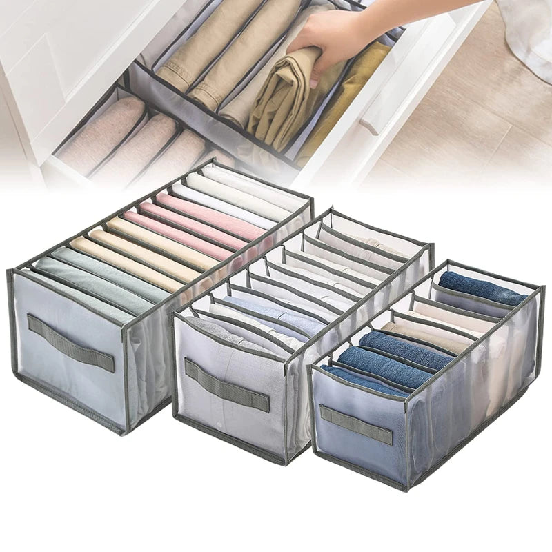 Closets Clothes Organizer Pants Jeans Storage Box Cabinet Organizer Drawers Underwear Socks T-Shirt Wardrobe Storage Organizers Zpaxo